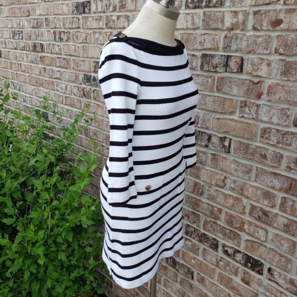 Kate Spade Striped Boat Neck Long Sleeves Dress XS - Picture 2 of 8